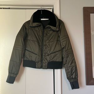 Blanc Noir puffer moto jacket